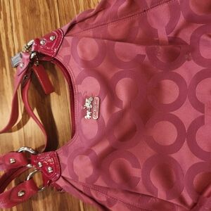 Coach Pink Signature Tote Bag
